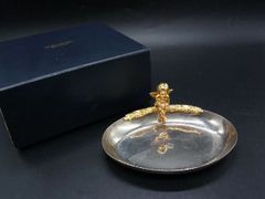 MIKIMOTO ミキモト パール約3mm 本真珠 アコヤ真珠 天使 アクセサリートレイ インテリア オブジェ シルバー系×ゴールド系 DF1308