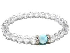 ラリマー ブレスレット パワーストーン ブレスレット レディース 天然石 数珠 アクセサリー メンズブレスレット