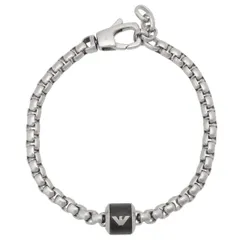 エンポリオアルマーニ ブレスレット EMPORIO ARMANI メンズ イーグルロゴ ブラック/シルバー アクセサリー EGS2911040