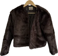 美品✨ロンハーマン エコファー ジャケット コート　フード ショート丈　ベージュ 美品✨ロンハーマン エコファー ジャケット コート フード