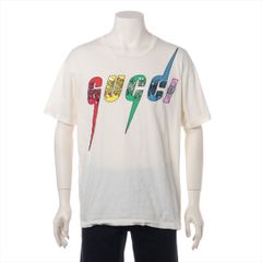 GUCCI グッチ コットン Tシャツ メンズ M 539081 アイボリー マルチカラー イタリア製