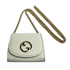 新品 未使用 GUCCI グッチ ブロンディ ミニショルダーバッグ ホワイト グッチ ブロンディ〕ミニ ショルダーバッグホワイト レザー