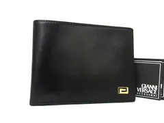 ■新品■未使用■ GIANNI VERSACE ジャンニ ヴェルサーチ レザー 二つ折り 財布 ウォレット 札入れ カード入れ ブラック系 BL9259のサムネイル
