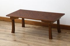 ★事前問合せ必須★ 折りたたみ文机 中古 美品 民芸家具 二月堂 ローテーブル 座卓 ちゃぶ台 作業台 センターテーブル 折り畳み リペア+発送まで3週間前後 R-081434