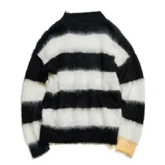 uniform experiment  MOHAIR BORDER CREWNECK KNIT  ニット  UE-212052のサムネイル