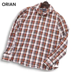 美品　ORIAN　オリアン　シャツ　ネイビー　ストライプ　クレリック　イタリア製 2025年最新】Yahoo!オークション -オリアンの中古品・新品・未