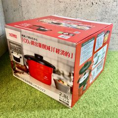 C7984【未使用品】サーモス THERMOS 真空保温調理器 シャトルシェフ 2.8L(3～5人用) アーバンレッド KBJ-3002