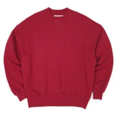 エルエルビーン×ラッセル L.L.Bean RUSSELL 90s 90年代 ブランクスウェット MADE IN USA アメリカ制 無地 別注 Wネーム 前V ガゼット ヴィンテージ 古着 トレーナー レッド 赤 XL【中古】