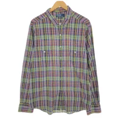 古着 ラルフローレン Ralph Lauren RL WESTERN 長袖 ウエスタンネルチェックシャツ メンズXL相当/eaa232954