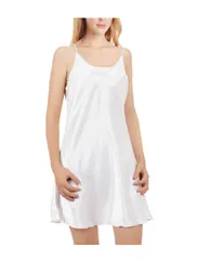 uxcell ランジェリー ベビードール スリップ キャミソール セクシー ワンピース インナー ロング レディース ホワイト XL