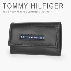 新品未使用 トミーヒルフィガー キーケース メンズ ブランド 6連キーフック カード収納 レザー 本革 ブラック TOMMY HILFIGER YEN 6 HOOK KEYCASE BLACK Cambridge 31TL17X017