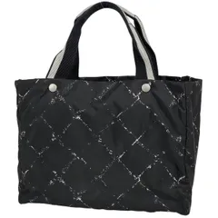 シャネル CHANEL 旧 トラベルライン トート ハンドバッグ ナイロン ブラック レディース 【中古】
