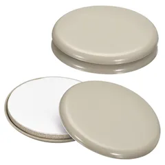 uxcell 家具スライダー 4個セット 2 3/4インチ - プラスチック製の自己粘着式丸いスライディングパッド カーペ ット タイル ビニール ハードウッドフロア用 チェアグライド（グレー）