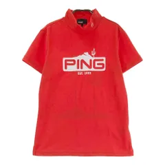 サイズ：M PING ピン 2023年モデル ハイネック 半袖Tシャツ  レッド系 [240101251206]# ゴルフウェア レディース ストスト