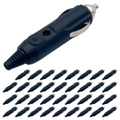 シガー ソケット オス プラグ LED ヒューズ 付 12V 24V 対応 充電器 コネクタ ドラレコ 車 diy タバコ 延長 36個 セット