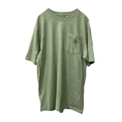 Carhartt 半袖 ロゴTシャツ M グリーン カーハート プルオーバー ルーズフィット 古着卸 アメリカ仕入 a706-5419