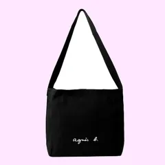 [アニエスベー ボヤージュ] agnesb.VOYAGE ショルダーバッグ コットン A4 GO03-03 (ブラック)