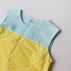 マリメッコ marimekko POPLARI ドット サイドジップ ノースリーブ ブラウス ベスト 36/イエロー サックス トップス 【2400013571227】のサムネイル