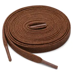 uxcell 靴紐 靴ひも 平型 平ひも ワックス シューレース ブーツ用 カジュアルシューズ 男女兼用 2足 レッドブラウン 140 cm