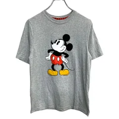 MICKEY MOUSE 半袖 プリント Tシャツ Lサイズくらい ミッキーマウス ジュニアサイズ グレー 古着卸 アメリカ仕入 t2407-3724
