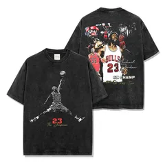 🔥アメリカンストリートスタイル🔥スーパーNBA選手マイケル・ジョーダン プリントTシャツ メンズ ユニセックス バスケ アメカジ 夏物