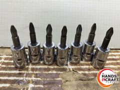 ▽▽【中古】スナップオン プラスドライバ ソケットFPD12E ポジドライブ ドライバーソケット Snap-on 7点セット【中古】のサムネイル