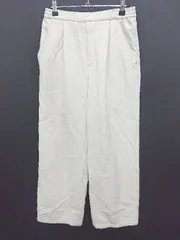 ◇ ⊇ green label relaxing UNITED ARROWS 裏起毛 イージー ワイド パンツ サイズ36 アイボリー系 レディース E  【1506180003484】