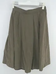 ◇ URBAN RESEARCH ROSSO リバーシブル 膝下丈 フレア スカート サイズ36 カーキ ワイドレッド系 レディース E  【1306050038529】