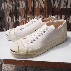 90s USA製 Deadstock【CONVERSE】Jack Purcell Canvas ビンテージ デッドストック コンバース  ジャックパーセル  キャンバス スニーカー 白◆US-8 1/2  (27cm)