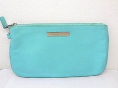 ※送料無料※ ティファニー ポーチ単品売り ■ ティファニーブルー系 レザー 小物入れ レディース Tiffany & Co. □7F