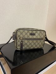 GUCCI GG SUPREME SHOULDER BAG PVC LEATHER 201447
