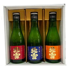 北雪酒造　人気の3本セット 金星（生貯蔵酒）＋吟醸＋佐渡の鬼ころし ★北雪酒造　金星（生貯蔵酒）＋吟醸＋佐渡の鬼ころし　3本化粧箱付き　300ml★正規特約店