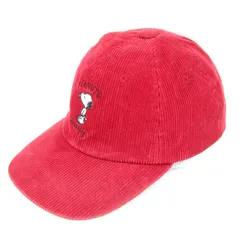 ピーナッツ キャップ スヌーピー コーデュロイ 帽子 ブランド 女の子 キッズ 男の子用 54サイズ レッド PEANUTS 【中古】のサムネイル