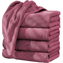 バスタオル 大判 ふわふわ 柔らかい 抗菌防臭 【SANRUIHE 140X70cm 大判5枚】 ナノファイバー 高速吸水 速乾 耐久 ホテル仕様 サロン ジム サウナ バス用品 業務用 0