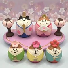 コンコンブル／雛祭り／三にゃん官女／五にゃん囃子／ひな壇／猫／デコレ／雛人形 デコレ コンコンブル ひな祭り 三にゃん官女 ひなまつり 雛飾り