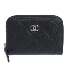 シャネル CHANEL マトラッセ コインケース コインパース 小銭入れ クラシック ジップ キャビアスキン ブラック AP0216 美品 新入荷 CH0983