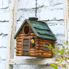巣箱 鳥の巣 鳥の巣箱 バードハウス バードルーム 鳥用品 鳥かご 巣箱 庭園 自然 装飾 ぶら下げ 吊り下げ 休憩所 ハウス ミニハウス インテリアのサムネイル