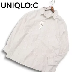 新品 24AW★ UNIQLO:C ユニクロC 通年 ブロード オーバーサイズ 長袖 シャツ ストライプ Sz.XL メンズ 大きいサイズ 未使用