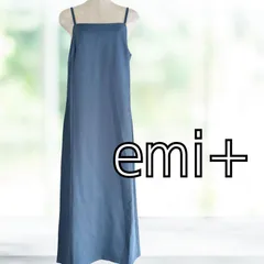 USED emi+ キャミワンピース ブルー系 Lサイズ 裏地無 レディース 春夏秋 エミプラスのサムネイル
