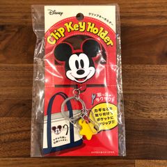 【新品】ミッキー　クリップ付き　3連　キーホルダー　ディズニー