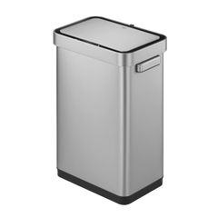 自動開閉 デラックスミラージュ ゴミ箱 T-センサービン シルバー 45L EKO ステンレスふた付き インナーボックス無し EK9378MMT-45L