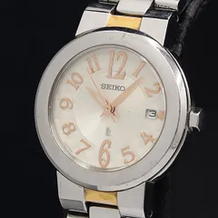 稼動 セイコー ルキア QZ シルバー文字盤 デイト 7N82-0CN0 レディース腕時計 OGH 2000000 NSK