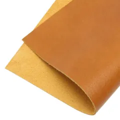 レザークラフト 革 本革 ヌメ 牛革 生地 カラー カットレザー バングラ産 キップ 1.3mm厚 Harvestmart (イエローマスタード 6デシ(約a4サイズ))