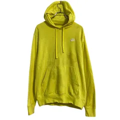 NIKE ロゴスウェット パーカー S イエロー ナイキ 刺繍 スポーツ プルオーバー 裏起毛 古着卸 アメリカ仕入 a703-5086