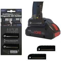 送料無料 【新品 未使用 未開梱】STEALTHMOUNTS　ステルスマウント マグネットビットホルダーボッシュ(2個入り)ブラック　BHBOBLK2