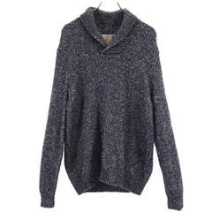 ブルックスブラザーズ 長袖 コットン ショールカラー セーター L ネイビー系 Brooks Brothers ニット メンズ 古着 【231201】