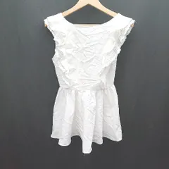 ◇ ⊂ snidel スナイデル フリル リボン装飾 ブラウス サイズ表記なし ホワイト レディース E  【1412260024914】