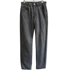 90's USA製 Levi's リーバイス 501 ボタンフライ デニムパンツ コットンパンツ チャコールグレー 黒系 W29×32 No.H205
