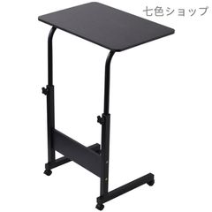 サイドテーブル スリム キャスター付き 昇降式 ソファ テーブル ソファテーブル コの字型 高さ調節可能 ベッドサイドテーブル 白 黒 おしゃ