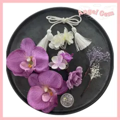 紫ピンク 胡蝶蘭髪飾り 水引 和玉 成人式 結婚式 卒業式 和装前撮り 振袖 袴